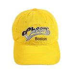 Vintage - Yellow Cheers, Boston Strapback Hat 1990s Adjustable Vintage Retro