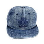 Adidas - Blue Denim Big Logo Hat 1990s Fitted vintage Retro