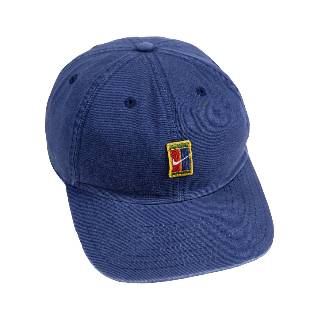 Nike - Blue Strap Back Hat 1990s Adjustable Vintage Retro