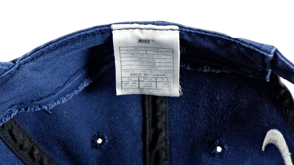 Nike - Blue Strap Back Hat 1990s Adjustable Vintage Retro