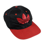 Adidas - Black Big spell-Out Snapback Hat 1990s Adjustable Vintage Retro