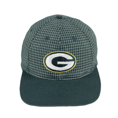 NFL (Logo 7) - Green Bay Packers Checkered Snapback Hat 1990s