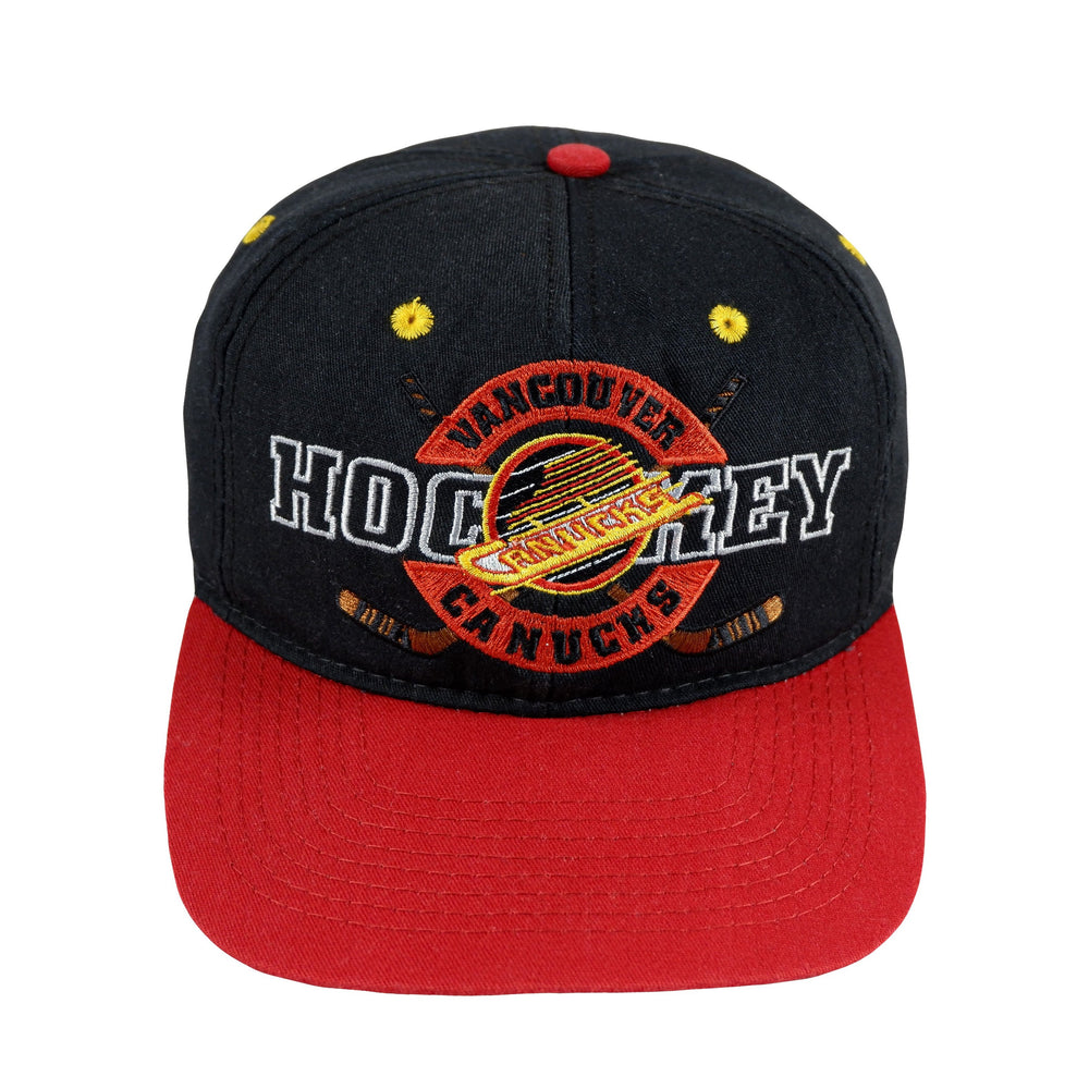 NHL - Vancouver Canucks Snapback Hat 1990s Adjustable Vintage Retro Hockey