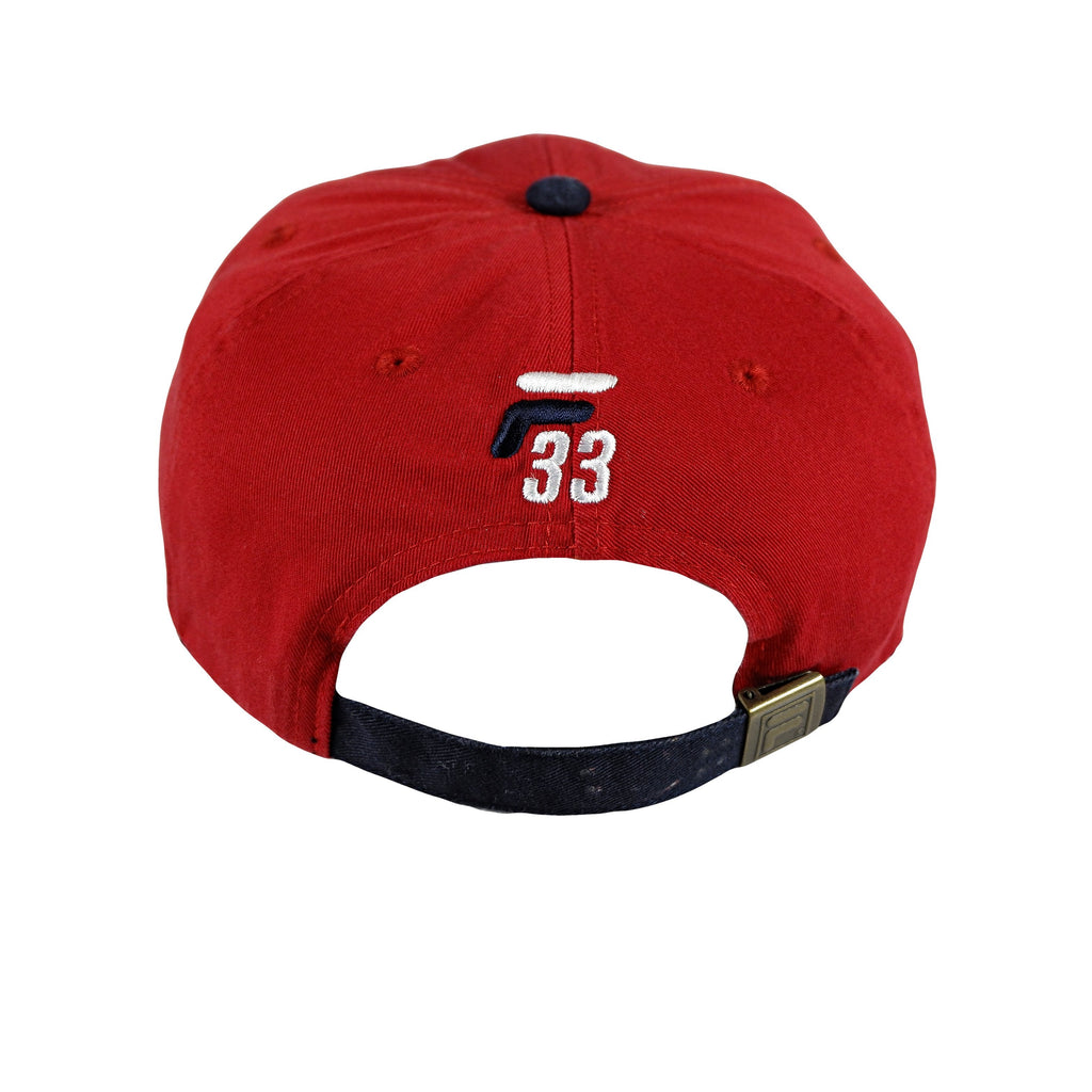 Fila - Red Spell-Out Strap back Hat 1990s Adjustable Vintage Retro