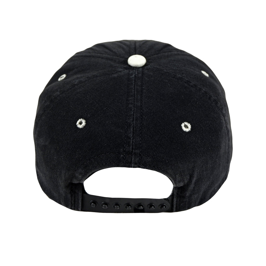 Stussy - Black Spell-Out Snapback Hat 1990s Adjustable Vintage Retro 