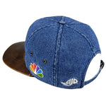 Vintage - Blue NBC Sports Denim Strap Back Hat 1990s Adjustable Vintage Retro