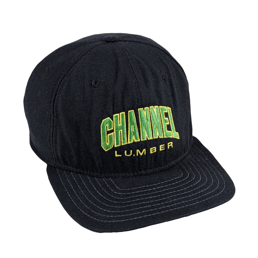 Vintage - Black Channel Lumber Snapback Hat 1990s Adjustable Vintage Retro 