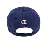 Champion - Blue Spell-Out Snapback Hat 1990s Adjustable Vintage Retro