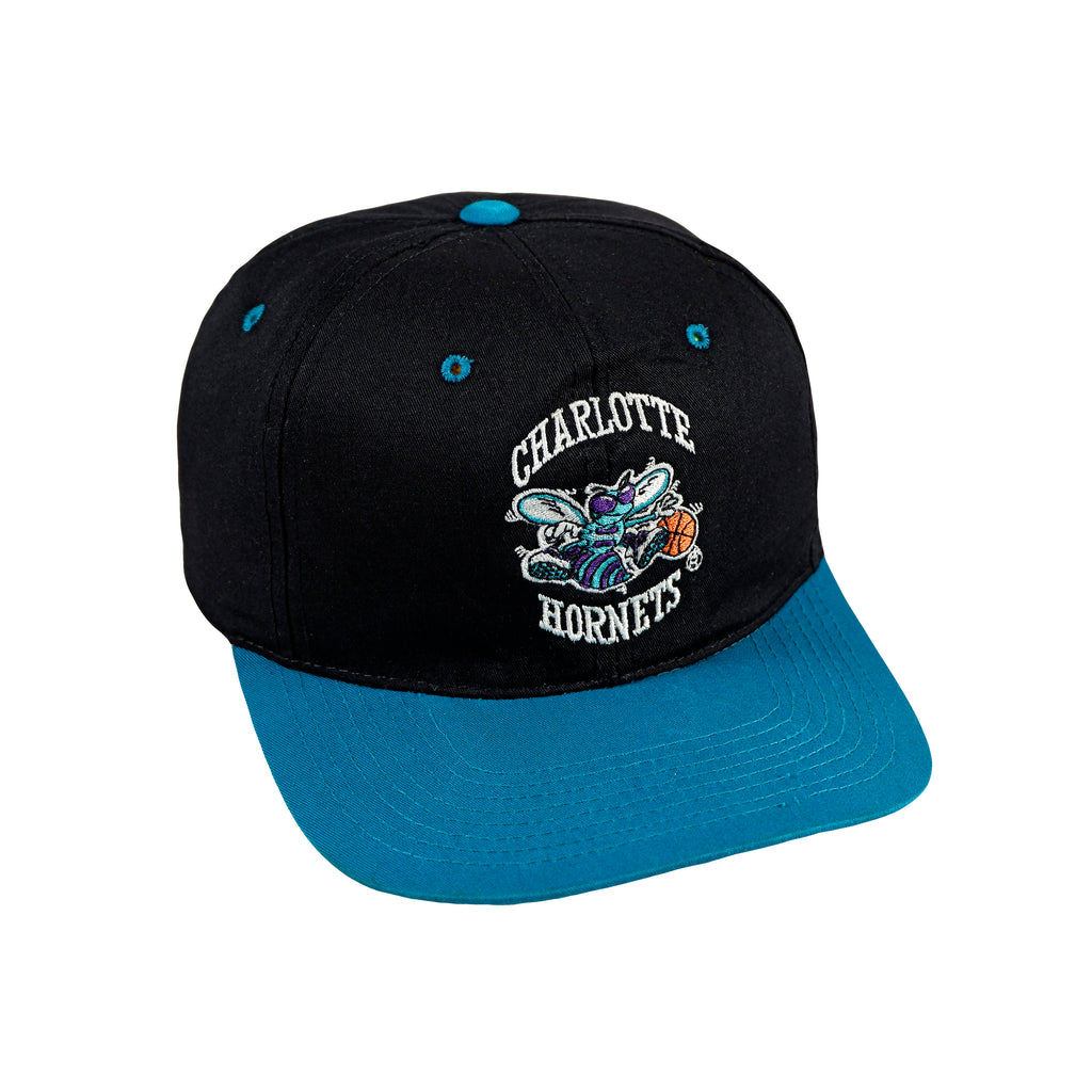 NBA (The Cap) - Charlotte Hornets Snapback Hat 1990s Adjustable Vintage Retro Basketball