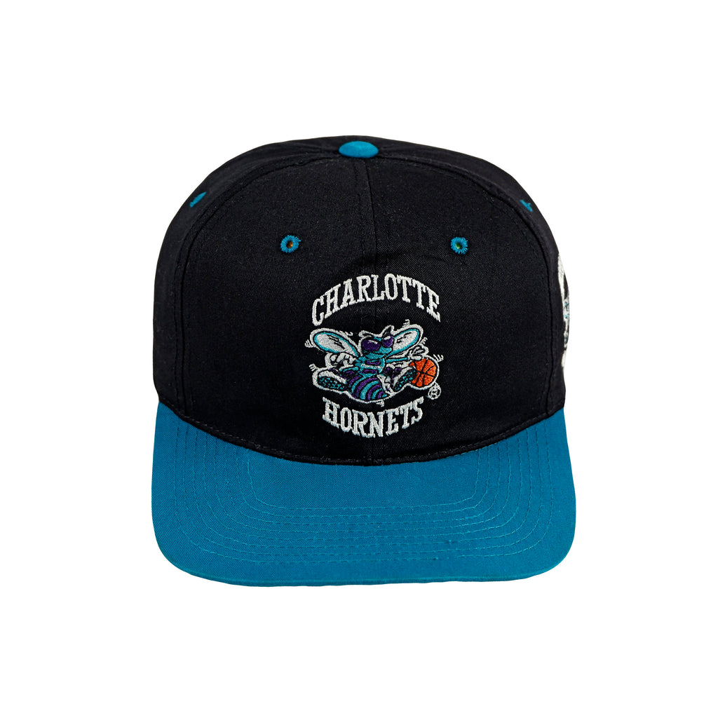 NBA (The Cap) - Charlotte Hornets Snapback Hat 1990s Adjustable Vintage Retro Basketball