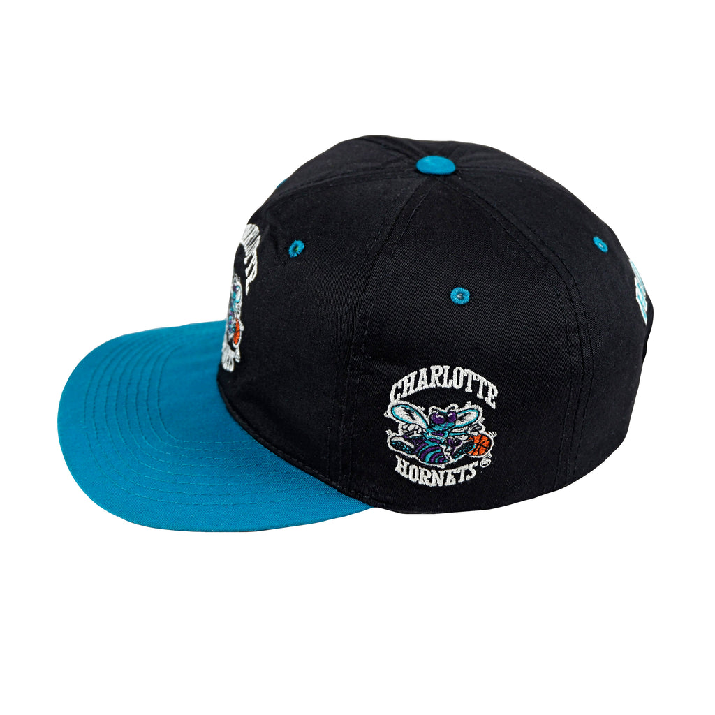 NBA (The Cap) - Charlotte Hornets Snapback Hat 1990s Adjustable Vintage Retro Basketball