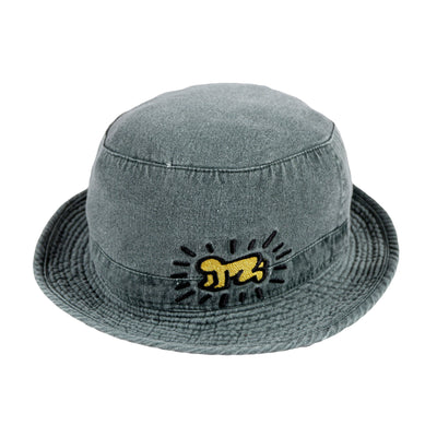 Vintage - Grey Radiant Baby by Keith Haring Bucket Hat
