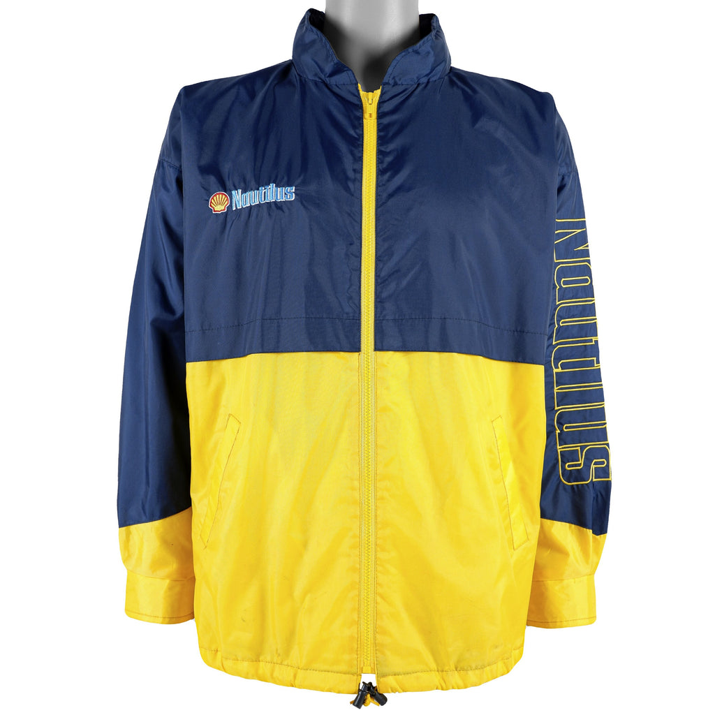 Vintage (Shell) - Yellow & Blue Nautilus Big Logo Jacket 1990s Large Vintage Retro