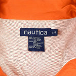 Nautica - Orange Competition Windbreaker 1990s Large Vintage Retro