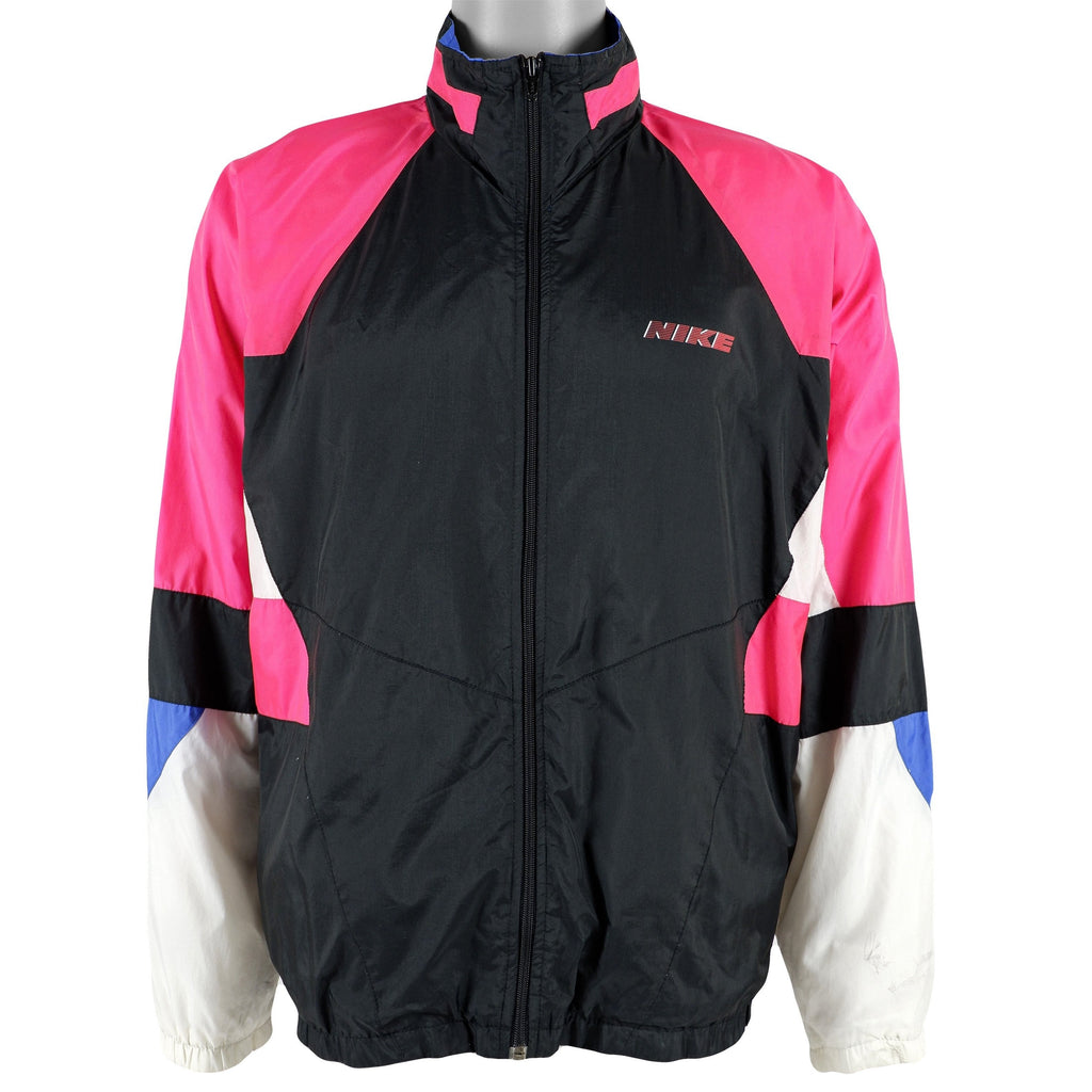 Nike - Colorblock Grey Tag Windbreaker 1980s Large Vintage Retro