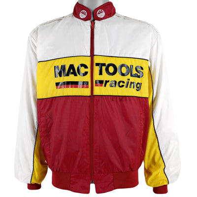 Vintage (Mac Tools) - White, Red & Yellow  Spell-Out Racing Jacket 1990s Medium