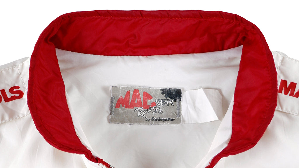 Vintage (Mac Tools) - White, Red & Yellow  Spell-Out Racing Jacket 1990s Medium Vintage Retro
