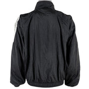 Adidas - Black Stripe Tape Logo Windbreaker 1990s Large Vintage Retro