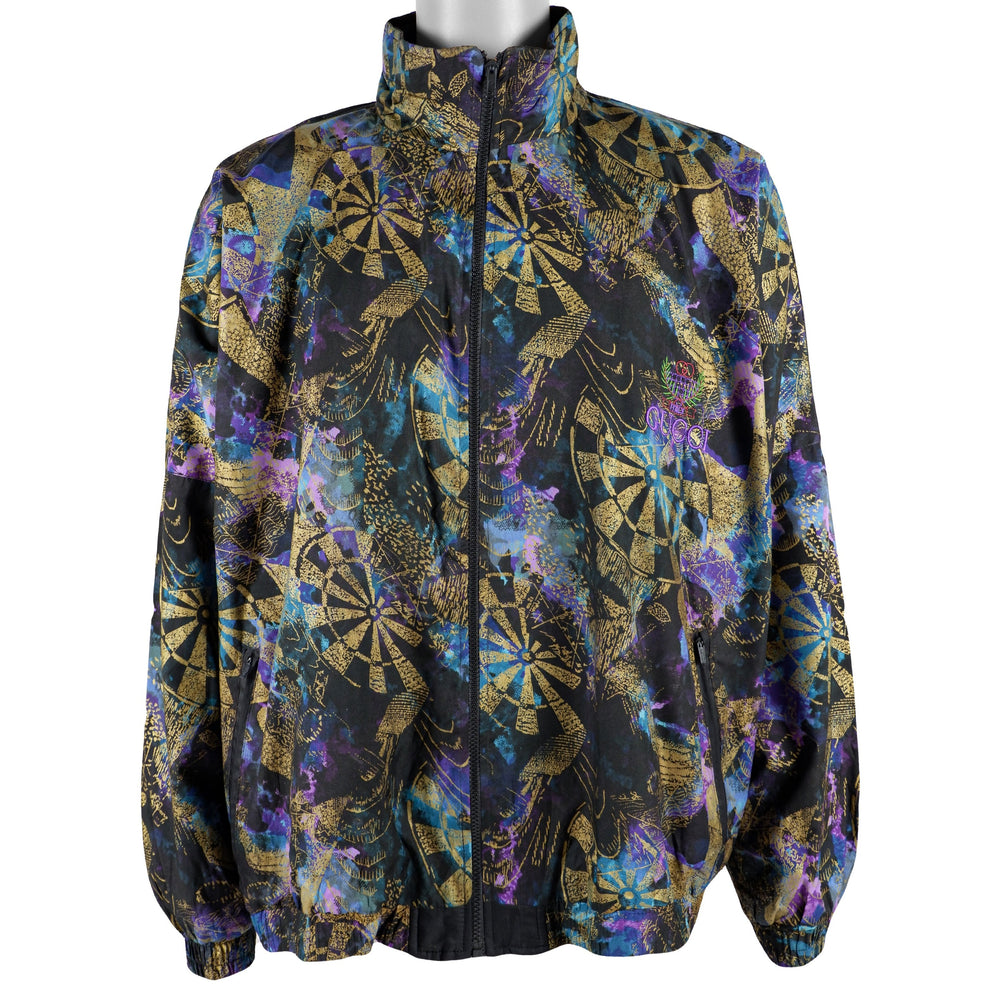 Vintage (Gucci) - Blue Patterned Jacket 1990s X-Large Vintage Retro