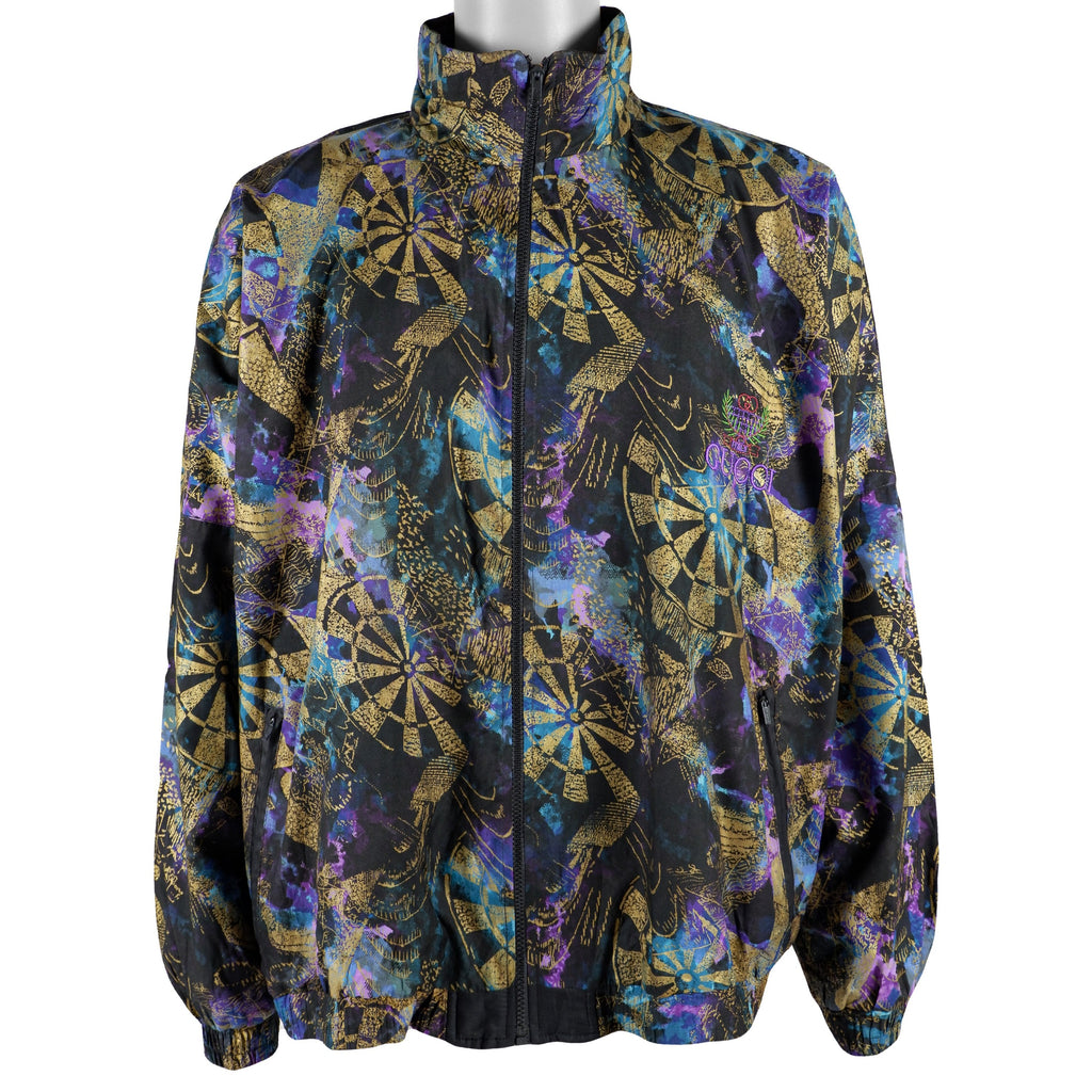 Vintage (Gucci) - Blue Patterned Jacket 1990s X-Large Vintage Retro