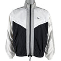 Nike - Black& White Big Logo Windbreaker 1990s Medium Vintage Retro