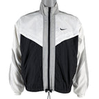 Nike - Black& White Big Logo Windbreaker 1990s Medium Vintage Retro