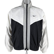 Nike - Black& White Big Logo Windbreaker 1990s Medium Vintage Retro