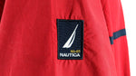 Nautica - Red NS-83 Spell-Out Windbreaker 1990s X-Large Vintage Retro