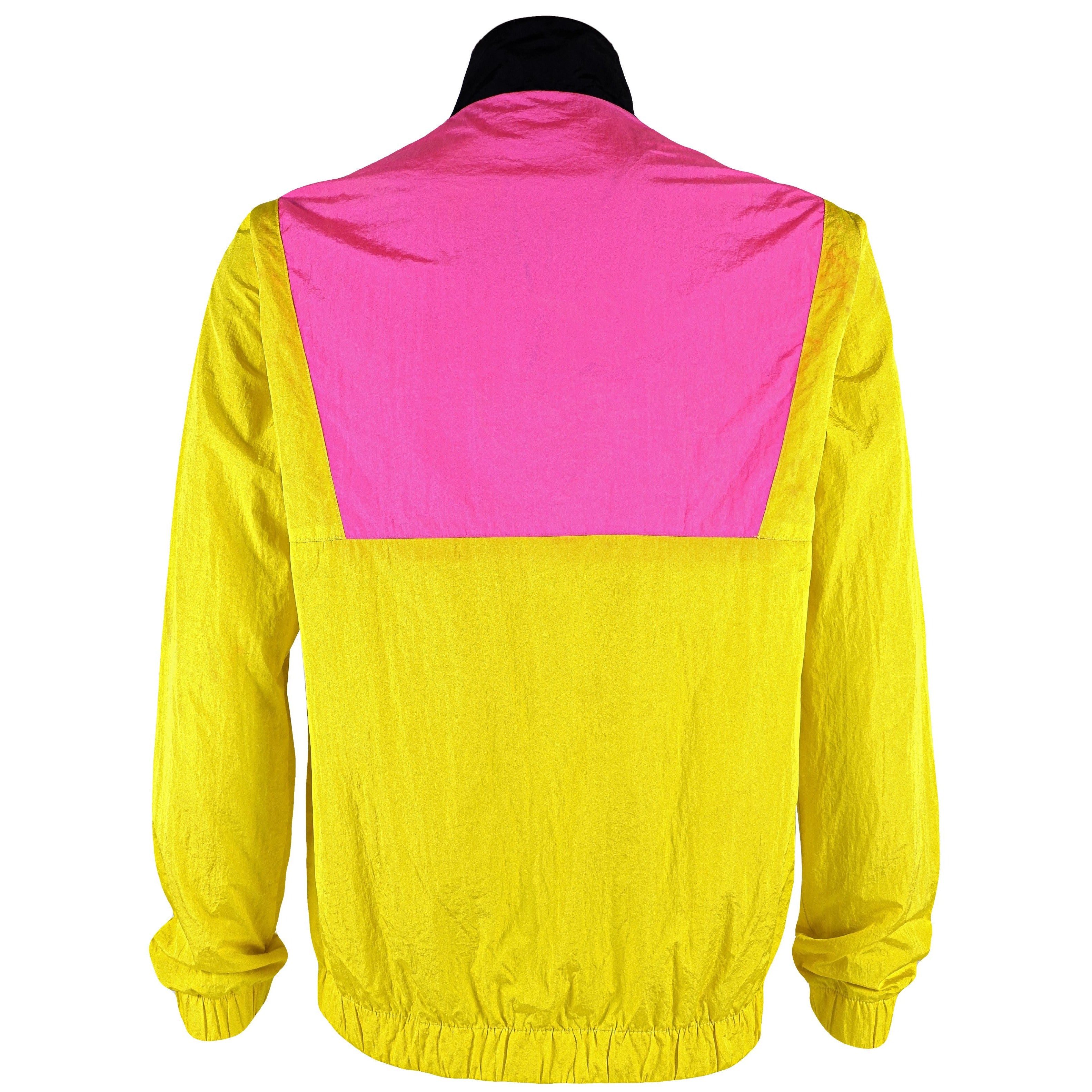 Vintage (L.A Gear) - Yellow & Pink 1/4 Zip Pullover Medium Vintage Retro