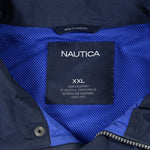 Nautica - Dark Blue & Blue Spell-Out Windbreaker 1990s X-Large Vintage Retro