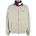 Tommy Hilfiger - Beige Harrington Spell-Out Jacket X-Large Vintage Retro