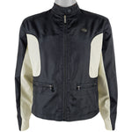 Harley Davidson - B&W Motorcycle Embroidered Jacket Small Vintage Retro