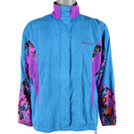 Reebok - Blue with Pattern Lightweight Jacket 1990s Large Vintage Retro