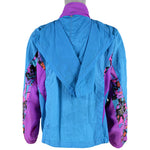 Reebok - Blue with Pattern Lightweight Jacket 1990s Large Vintage Retro