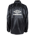 Umbro - Black 1/4 Zip Spell-Out Windbreaker 1990s X-Large Vintage Retro