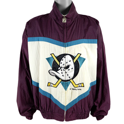 NHL (Logo 7) - Mighty Ducks Big Logo Windbreaker 1990s Large