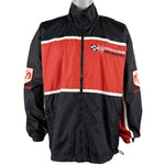 NASCAR (Racing Champions) - Black & Red Dodge Jacket 1990s Large Vintage Retro