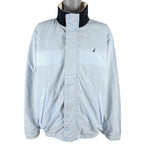 Nautica - Baby Blue & Dark Blue Reversible Jacket 1990s XX-Large Vintage Retro