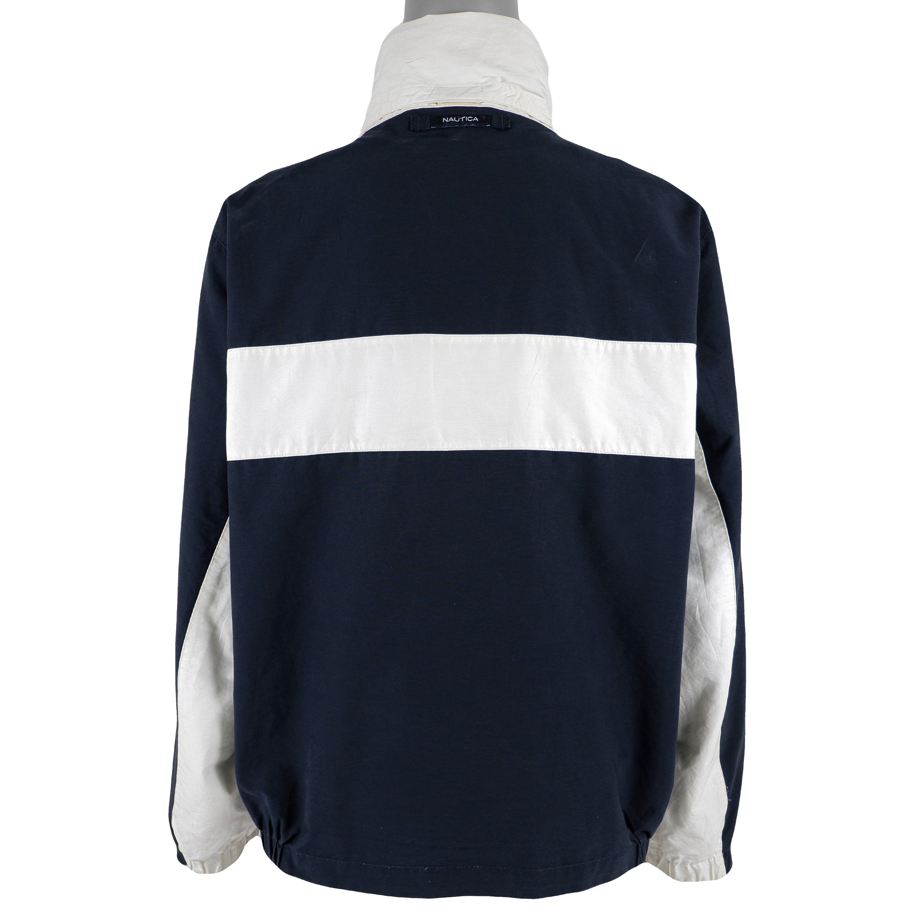 Nautica - Baby Blue & Dark Blue Reversible Jacket 1990s XX-Large Vintage Retro