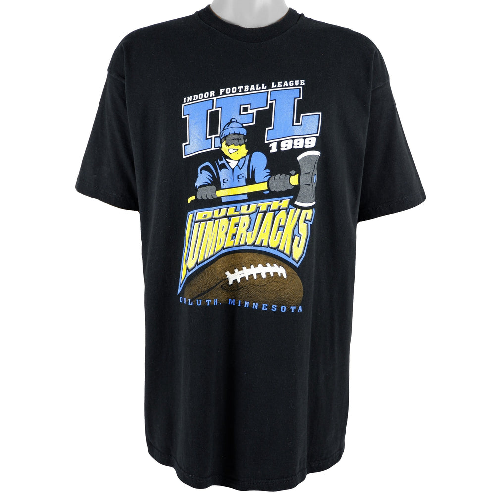 Vintage - IFL Duluth Lumberjacks Spell-Out T-Shirt 1999 X-Large Vintage Retro Football
