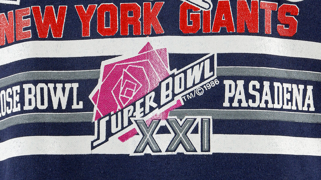 NFL (Spring Ford) - New York Giants Spell-Out T-Shirt 1986 Large Vintage Retro Football