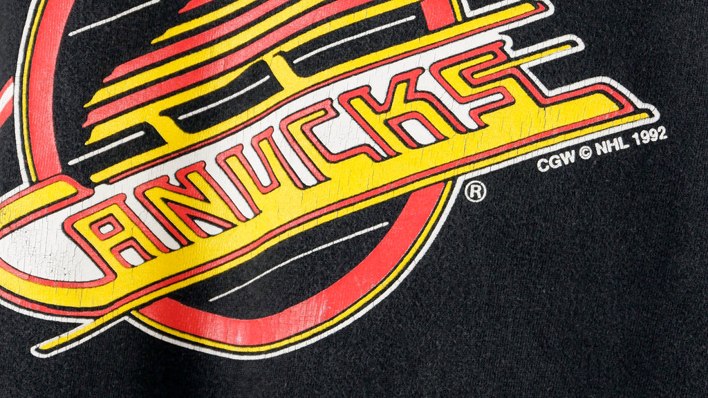 NHL - Vancouver Canucks spell-Out T-Shirt 1992 X-Large Vintage Retro Hockey