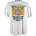 NBA (Official Fan) - Boston Celtics Spell-Out T-Shirt 1992 Large Vintage Retro Basketball