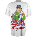 MLB (Oneita) - Texas, Rangers Nolan Ryan The K Express T-Shirt 1989 Large Vintage Retro Baseball