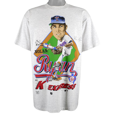 MLB (Oneita) - Rangers Nolan The Ryan Express T-Shirt 1989 Large