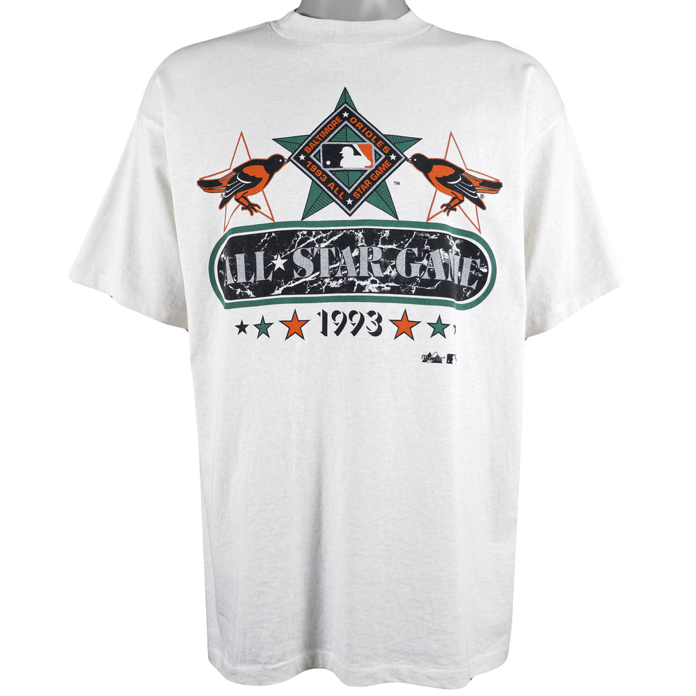 MLB (Majestic) - Baltimore Orioles Spell-Out Deadstock T-Shirt 1993 Large Vintage Retro Baseball