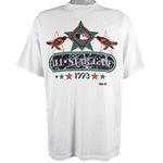 MLB (Majestic) - Baltimore Orioles Spell-Out Deadstock T-Shirt 1993 Large Vintage Retro Baseball