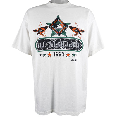 MLB (Majestic) - Baltimore Orioles Spell-Out Deadstock T-Shirt 1993 Large