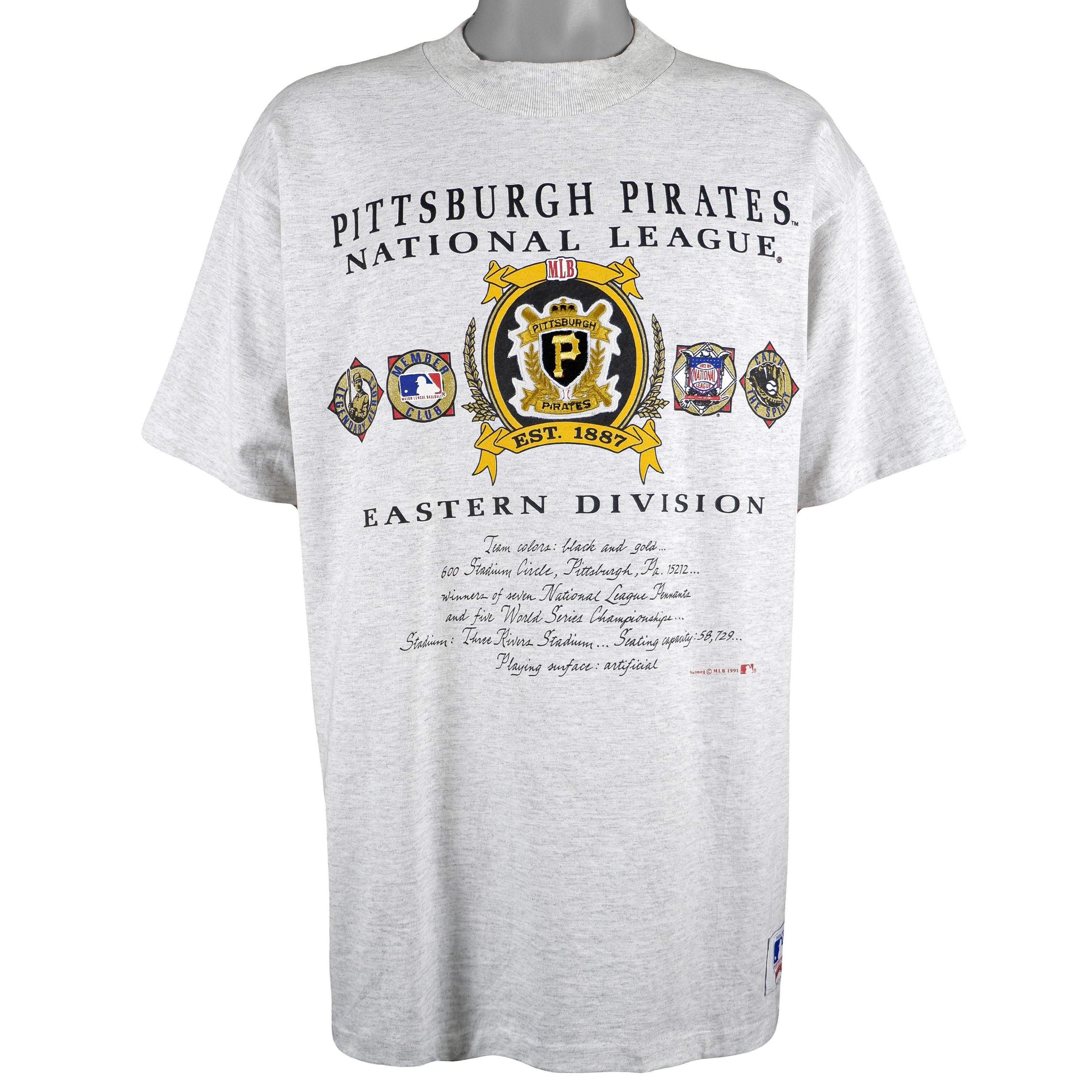 Vintage Pittsburgh Pirates T-Shirt Baseball Shirt Est 1887 Classic