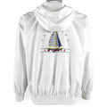 Lacoste - White Sailing Hooded Windbreaker 1990s Large Vintage Retro